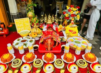 Dịch vụ mâm cúng đầy tháng Phan Thiết, thôi nôi, khai trương, động thổ Mâm cúng khai trương Phan Thiết