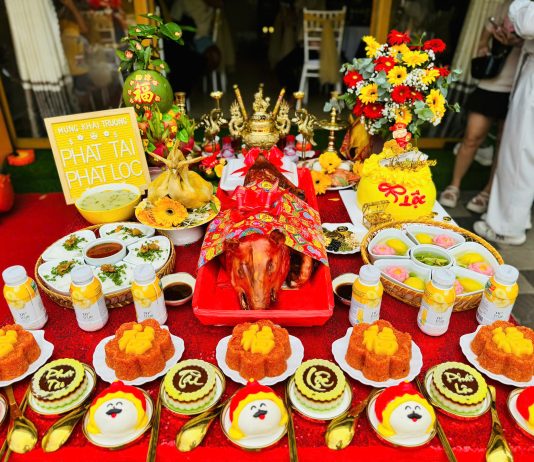 Dịch vụ mâm cúng đầy tháng Phan Thiết, thôi nôi, khai trương, động thổ Mâm cúng khai trương Phan Thiết